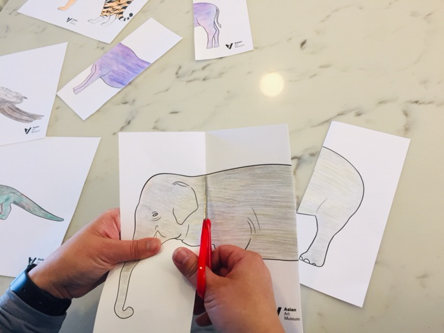 Detailed steps for making mythical paper animals.